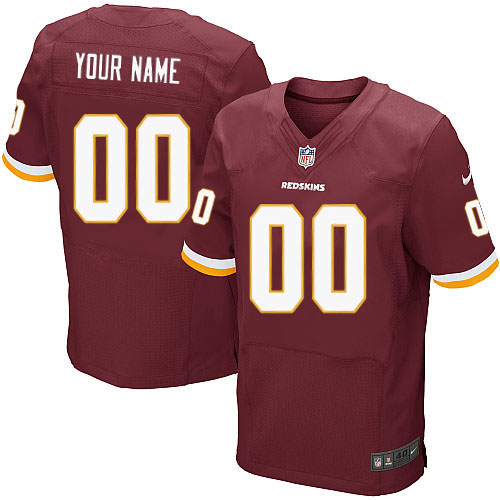 Nike Washington Redskins Customized Burgundy Red Stitched Elite Men's NFL Jersey